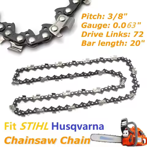 3/8"LP Gauge 0.063'' 72DL Electric Saw 20 Inch Bar Chainsaw Chains 72 Driver Links Fit STIHL MS381 H