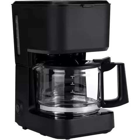 5 Cup Drip Coffee Maker with Glass Coffee Pot (0.8 Qt), Auto Shut-Off, Auto Pause, Removable Filter 