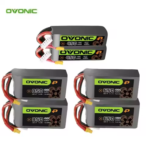 2PCS 3S 4S 6S 11.1V 14.8V 22.2V 450mAh 650mAh 850mAh 100C Lipo Battery For RC FPV Airplane Quadcopte