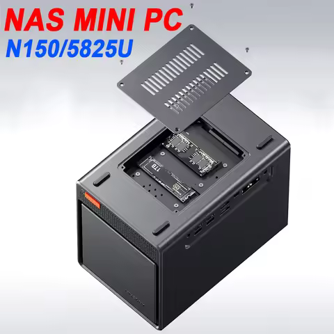 AOOSTAR WTR Pro NAS Mini PC Intel N150 Ryzen 7 5825U DDR4*2 Support 2.5/3.5" HDD*4 M.2*2 NVMe 2.5G L