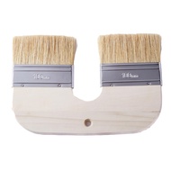 Limewash Paint Brush Natural Bristle 4 Inch Wide U-Shaped Double Brush for Limewash on Brick and Int