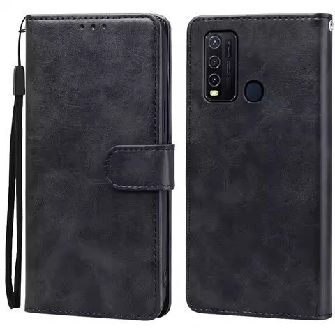 Luxury Leather Flip Case For Vivo Y30 1938 Y50 1935 Case Wallet Coque For Vivo Y 30 50 Y30 Y50 2020 