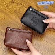 UAENAU7X Coin Purse, Zip-lock Closure Kawaii Cat Print Short Wallet, Portable PU Leather Multipurpos