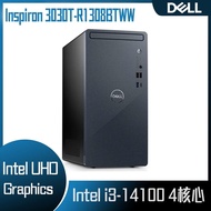 【618回饋10%】【DELL 戴爾】 Inspiron 3030T-R1308BTWW 桌上型電腦 (i3-14100/8G/512G SSD/W11)