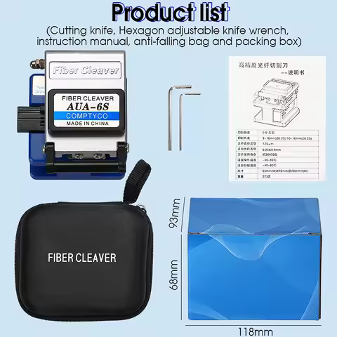 AUA-6S/61S Fiber Cleaver FTTT Fiber Cable Cutting Tools Fiber Cutter 16 Surface Blade