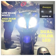 Yamaha X1R SPARK135 - 💡Dual Color White & Yellow LED Headlight Bulb - Nouvo Phantom Wave H4 P15D BA2