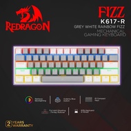 REDRAGON Reddragon Mechanical Gaming Keyboard 60% GREY WHITE RAINBOW FIZZ-K617-R
