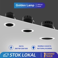 Minimalist LED Downlight 3W 7W 12W 18W - Anti-Glare Embedded Ceiling Spot Light, CRI Ra98+ RG0 Healt