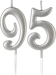 95th & 59th Number Birthday Candles for Cake Topper, Number 95 59 Glitter Premium Candle Party Anniv