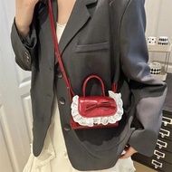 Women's mini crossbody bag with lace, Korean lady style small handbag, cute design Uyen Store DK353