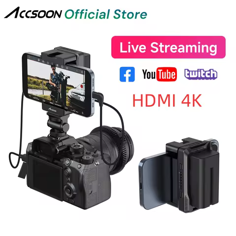 Accsoon Seemo 4K HDMI to USB-C Video transmission conversion recording for iPhone ipad Charging RTMP
