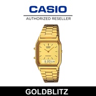 Casio AQ-230GA-9 Vintage Dual Time Unisex Golden Chain Classical Watch
