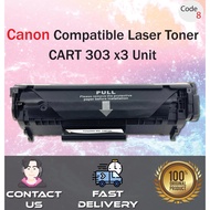 Compatible Laser Toner Canon - CART 303 / CART-303 / 303 (Mono/Black) x 3 units