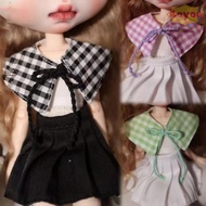 CEYOU Doll Clothes, 10~15cm Checkered Checkered Cloak, |Outfit Cotton Stuffed Doll 15cm Cotton Doll 