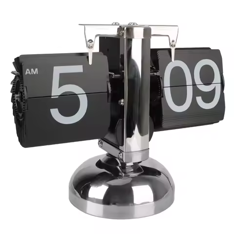 Operated Quartz Clock Auto Flip Retro Flip Clock Home Decors Digital Clock Flip Internal Gear Operat