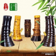 Hookah Pipe Tube Style Barrel Pipe Old-fashioned Guangdong Long and Short Bamboo Pipe Hookah Portabl