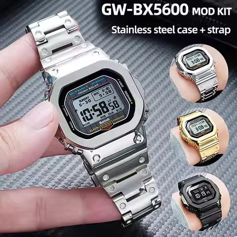 GW-BX5600 Upgrade Full Metal bezel band Set for Casio G-shock GW-BX5600 Modificed Stainless Steel Ca