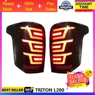 TailLamp Led Light bar Tail brake Lamp DRL Turn running signal Trunk Sport Lightbar Smoke Mitsubishi Triton Dynamic