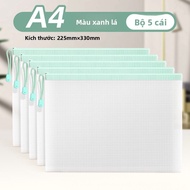 Touch Mark | Túi Dập Nilon Trong Suốt Có Zip A4 Dùng Cho Thi