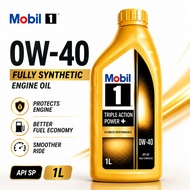 Original Mobil 1 Triple Action Power+ 0W-40 1L Full Synthetic Engine Oil For Toyota Honda BMW Merced