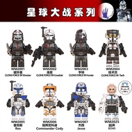 Suitable for Domestic Star Wars Minifigures WM6095 Rex Jesse Ahsoka Army Children Assembled Building