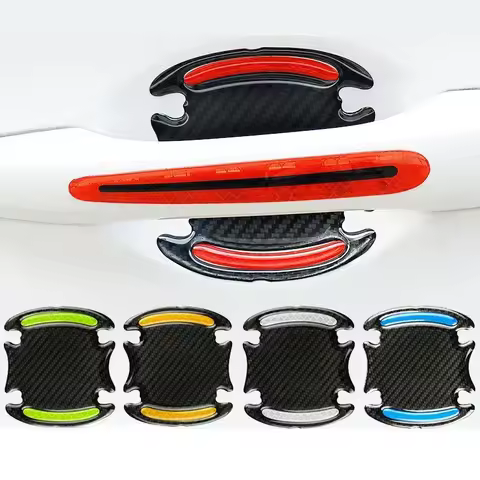 4/8PCS Car Door Handle Reflective Sticker Protection Sticker Door Handle Paint Surface Anti-scratch 