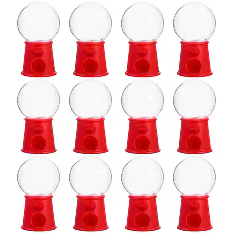 Stobok Candy Machine 12Pcs Funny Rotatable Candy Catcher Machines Plastic Candy Box Candy Dispenser