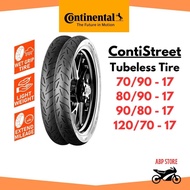 Continental Tires Motor Tyre Motorsikal Tayar Tubeless ContiStreet - 70/90-17 80/90-17 90/80-17 120/