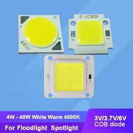 Input 3V 3.7V 6V 4W - 40W Warm White 4000K LED COB Light + Square Substrate