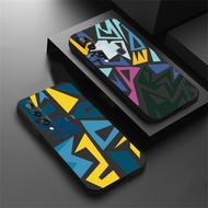 Casing Huawei P30 Lite Nova 5T Nova 3i Nova 7i Y6P Y7A Y6 Pro Y7 Pro 2019 Y9S geometric colour block