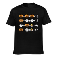 Pumpkin Ghost Equation Math Teacher Halloween Comfortable Fit Mens T-Shirt Creative