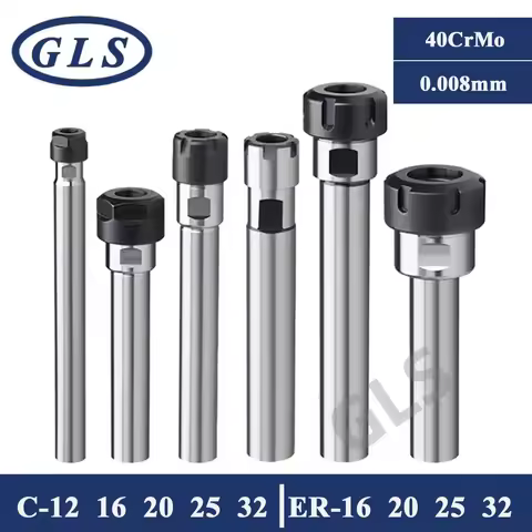C8 C10 C12 C16 C20 C25 C32 ER8 ER11 ER16 ER20 ER25 ER32 100 150L Collet Chuck Holder CNC Milling Len