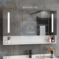 Smart Bathroom Mirror Cabinet with Light Demisting Bathroom Wall-Mounted Cosmetic Mirror Cabinet Integrated Storage EW85