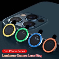 [Shiny In The Night] Metal Camera Lens Protector for IPhone 15 14 Plus 13 Pro Max 12 Mini 11 Pro Max Luminous Camera Glass Protective Ring