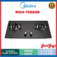 Midea MGH-76Q60B Built-in Gas Hob with 5.2kW Burners (MGH76Q60B)