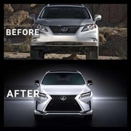 lexus rx270 rx350 2009 conversion new facelift 2013 2017 bumper trd f-sport bodykit head lamp