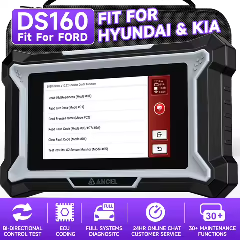 ANCEL DS160 Bidirectional OBD2 Scanner for Ford Full System Diagnostic Tool with 30+Reset Services A