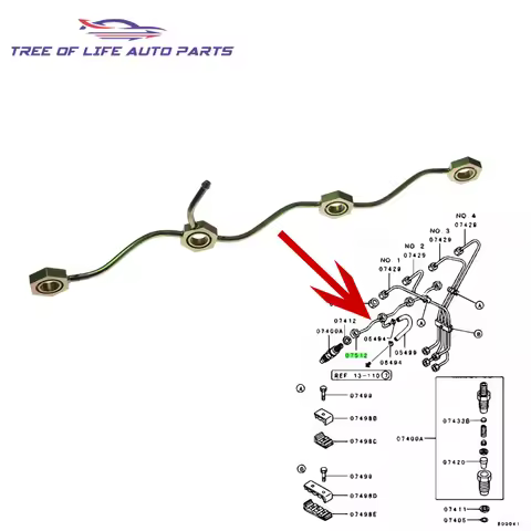 New Return Oil Pipe 4M40 For Mitsubishi Delica L200 Pajero V26/V36/V46 PD8W PE8W PF8W K67T K77T KB7T