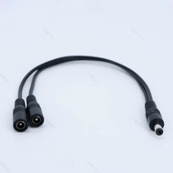 30cm 50cm 1 to 2 Way DC Power Splitter Cable 5.5x2.1mm 1 Male to 2 Female Extension Adapter Wire  MY