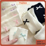 YUJINX Knitted Sock, Bow Acrylic Children's Sock Covers,  Knitted Warm Leg Socks