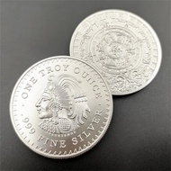 Mexican Mayan 1Oz 999 Fine Silver Coin Maya Aztec Candar