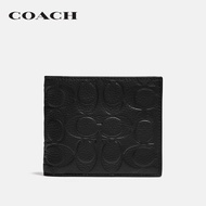 COACH กระเป๋าสตางค์ผู้ชายรุ่น 3-In-1 Wallet In Signature Leather สีดำ C1231 BLK