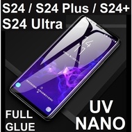 Samsung Galaxy S24 Ultra 5G / S24 Plus S24+ S23 UV Nano Liquid Glue 9H HD Full Coverage Tempered Glass Screen Protector