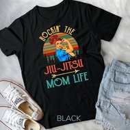 Vintage Messy Bun Jiu Jitsu Mom Life Taekwondo Martial Art Unisex T-Shirt