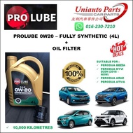 [SABAH] PROLUBE 0W20 FULLY SYNTHETIC ENGINE OIL FOR PETROL CARS (3L)