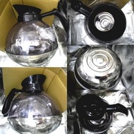 1.8L Kinox 125°C unbreakable stainless steel coffee pot 防爆太空膠不銹鋼底咖啡壼熱水煲壼 water kettle 適合2000W以下電磁爐使用 for below 2000W induction cooker