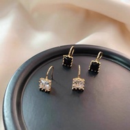 Minimalist Diamond Square Earring