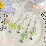 [cxGUYU] Sweet Colorful Tulips Flower Phone Charm Straps Car Key Hangings Pendants Fashion Bag Decor