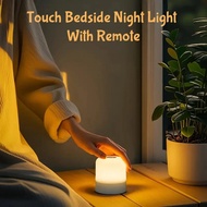 LED Table Lamp With Remote Dimmable Bedside Lamp For Bedroom Tricolor RGB 16Color Change Touch Night