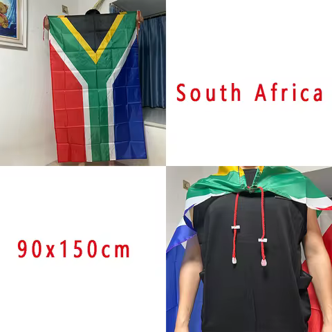 South Africa Shawl Flag 90x150cm 3x5 Feet Super Poly Football South Africa Shoulder Flag Outdoor Sou